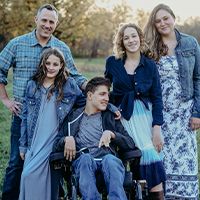 Miriam Iliff with her husband and their two daughters and son.