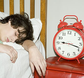 Sleeping Teenager for Activity Jet Lag in Children