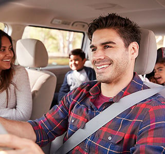 Family on a road trip